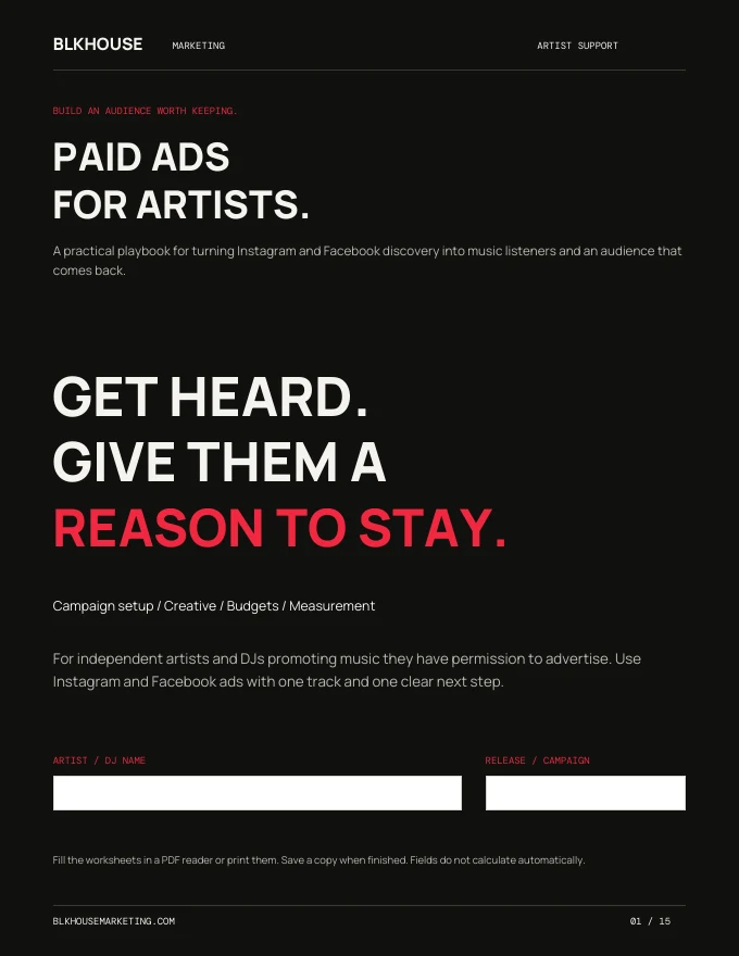 Cover of Paid Ads for Artists